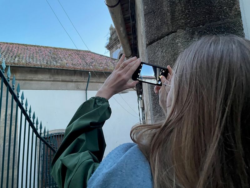 A picture of Yasna taking picture of a rooftop